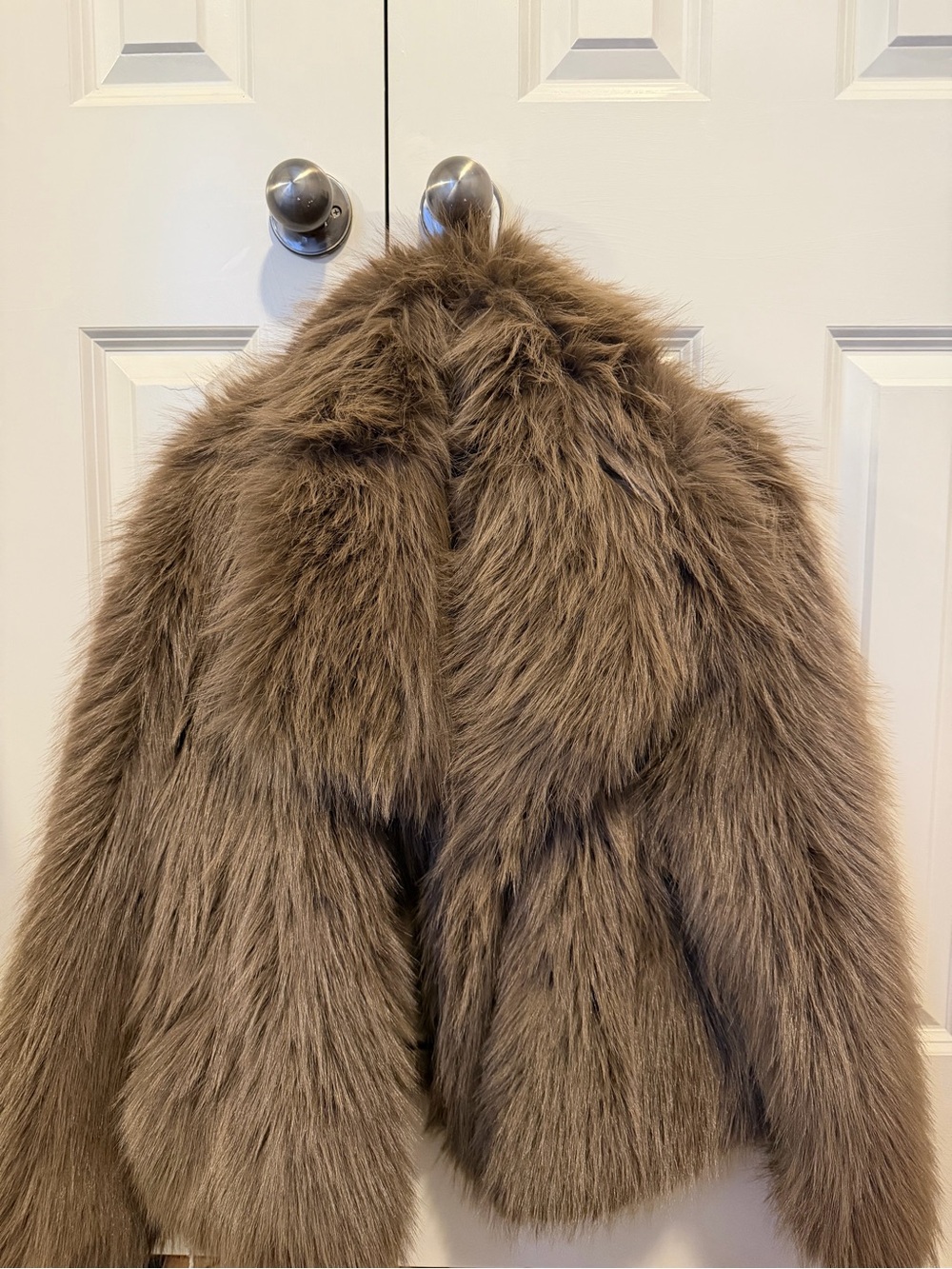 Zara Brown Teddy Faux Fur Jacket